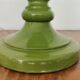 Mid-century italian yellow & green wood and glass table lamp