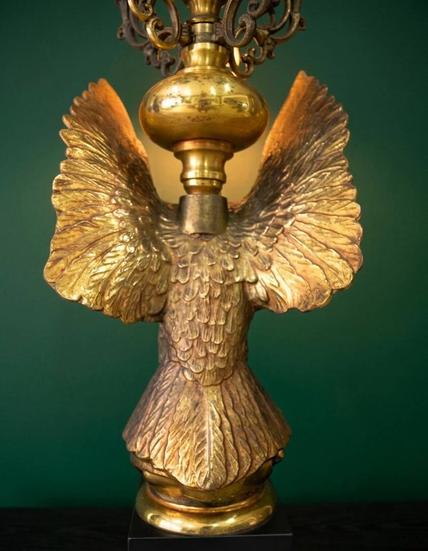 Empire Style Table Lamp Imperial Eagle deknut