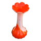 Orange and white opaline vase in the shape of a vintage flower corolla