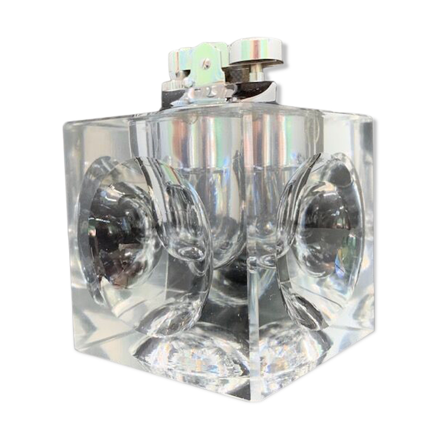 Cubic crystal table lighter