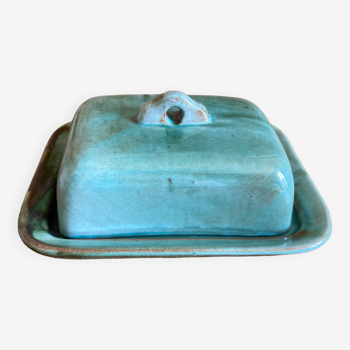 Glazed terracotta butter dish