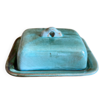 Glazed terracotta butter dish