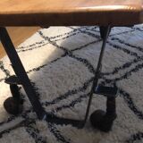 Industrial wood coffee table metal loft oak decoration