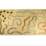 Gros serpents dans le tapis de sable