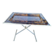Coffee table with amber Bakelite top, turtle pattern, Vintage 70's