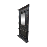 Patinated oak wardrobe from the early 20th century.