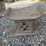 2 African carved wooden stools