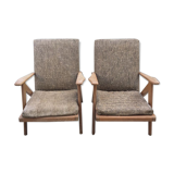 Lot de deux fauteuils années 50