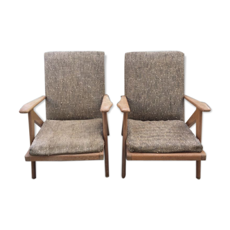 Lot de deux fauteuils années 50