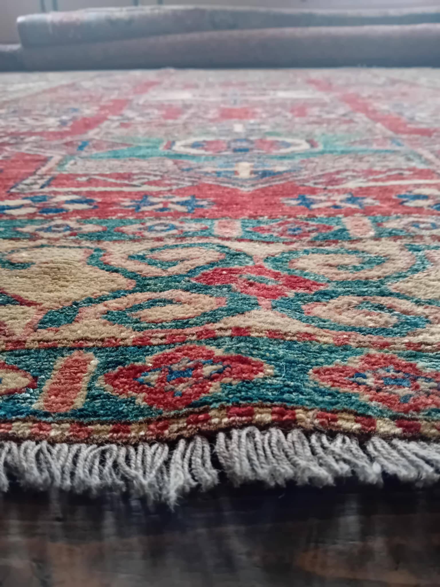 Handmade Pakistani Kazak Rug 200x173cm