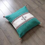 Moroccan berber cushion green and white