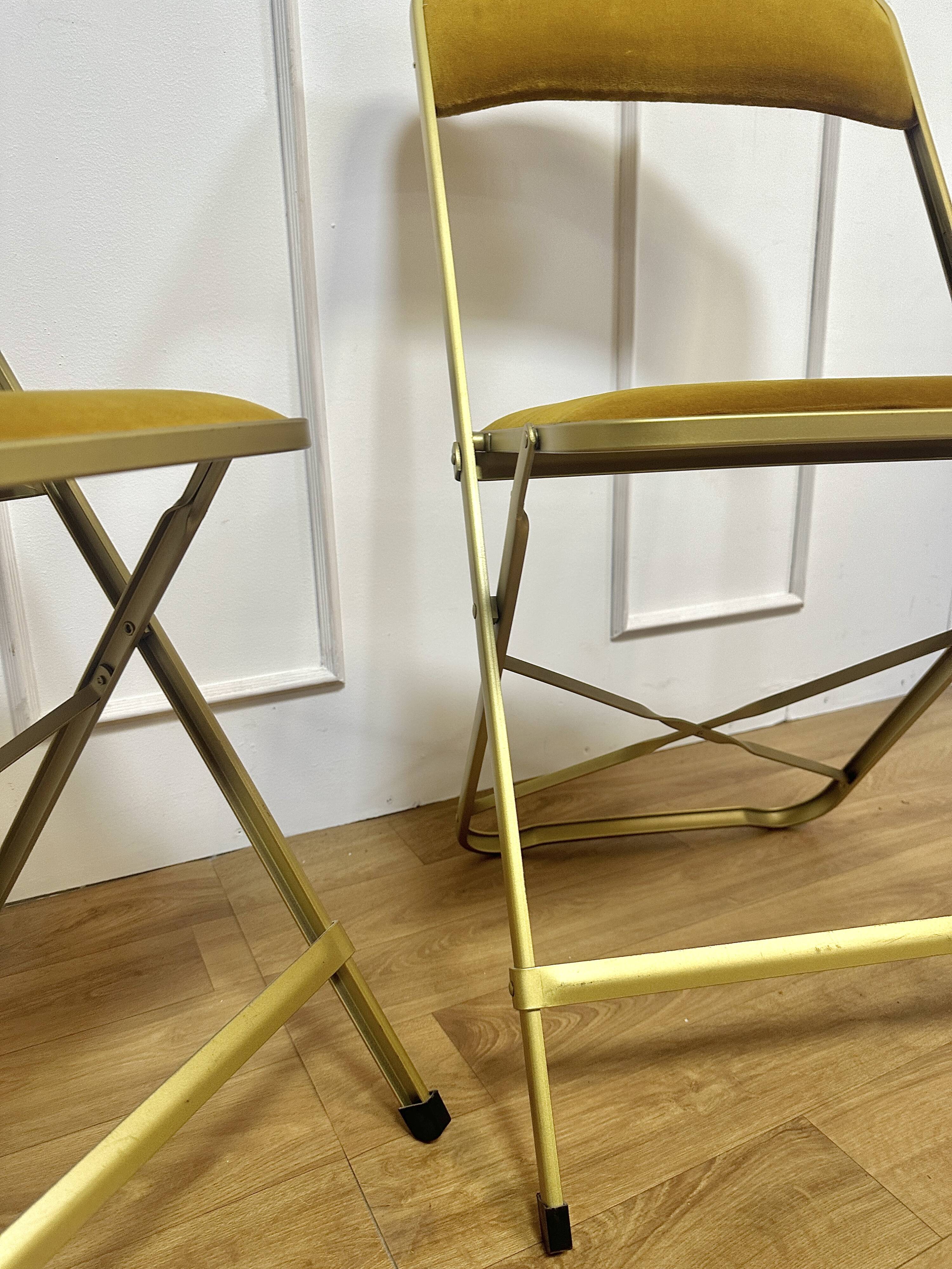 Pair of chaisor folding chairs