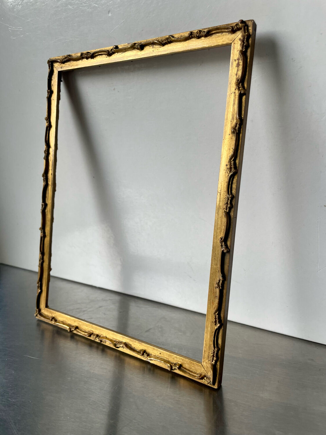 Antique art nouveau frame gilded wood measurements 25.5 cm x 19.5 cm
