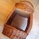 Old vintage bottle rack wicker basket