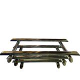 Willy Rizzo table 1970 chrome metal and glass