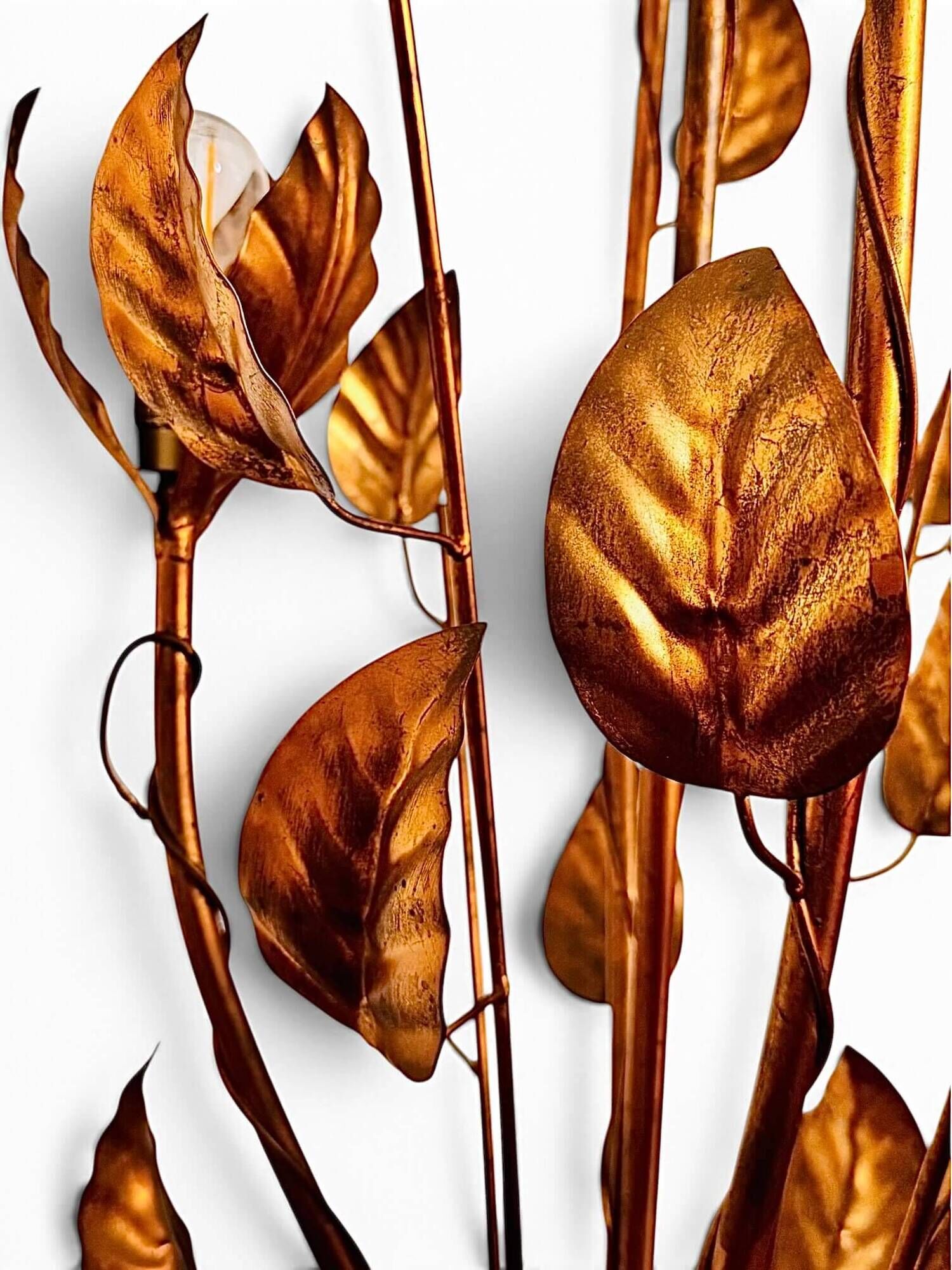 Hans Kögl, golden floor lamp from the 70s