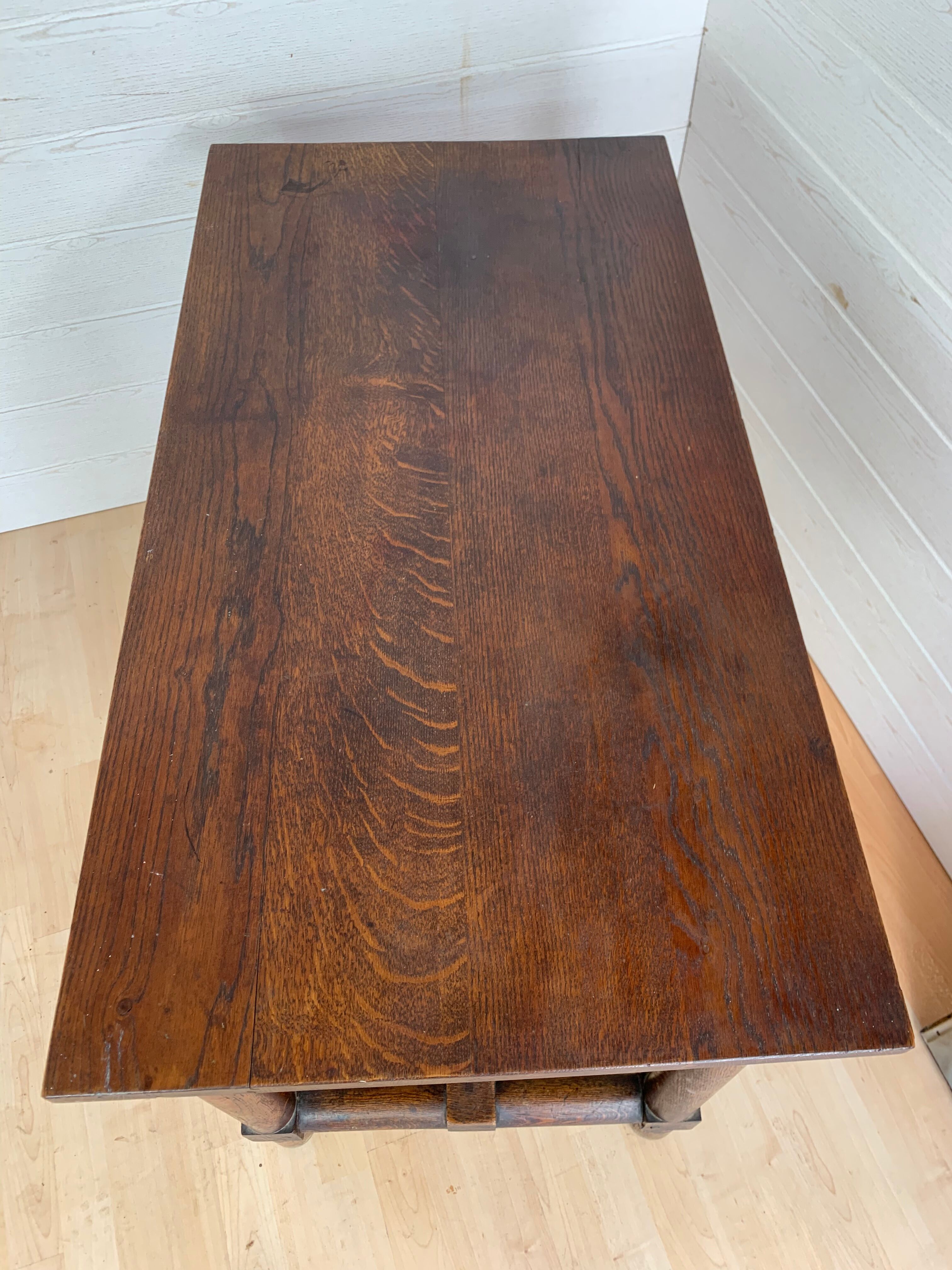 Table de ferme rustique en chêne