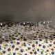 3 Art Deco Champagne Coupes in Engraved Crystal with Daisies
