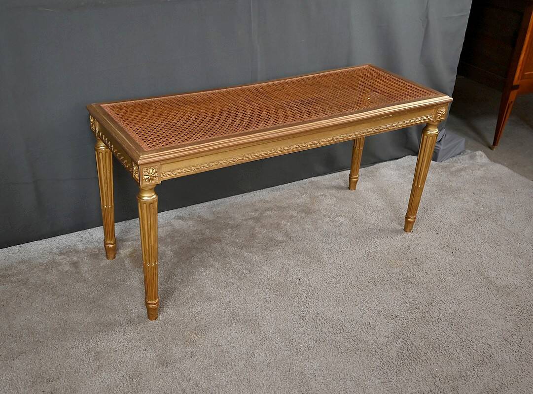 Golden Wood Bench, Louis XVI style – Early 20th century