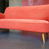Couch sofa red bean vintage 50/60s