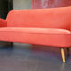 Couch sofa red bean vintage 50/60s