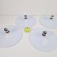 Vintage White UFO Disc Wall Lamps from Targetti Sankey, 1970s, Set of 4