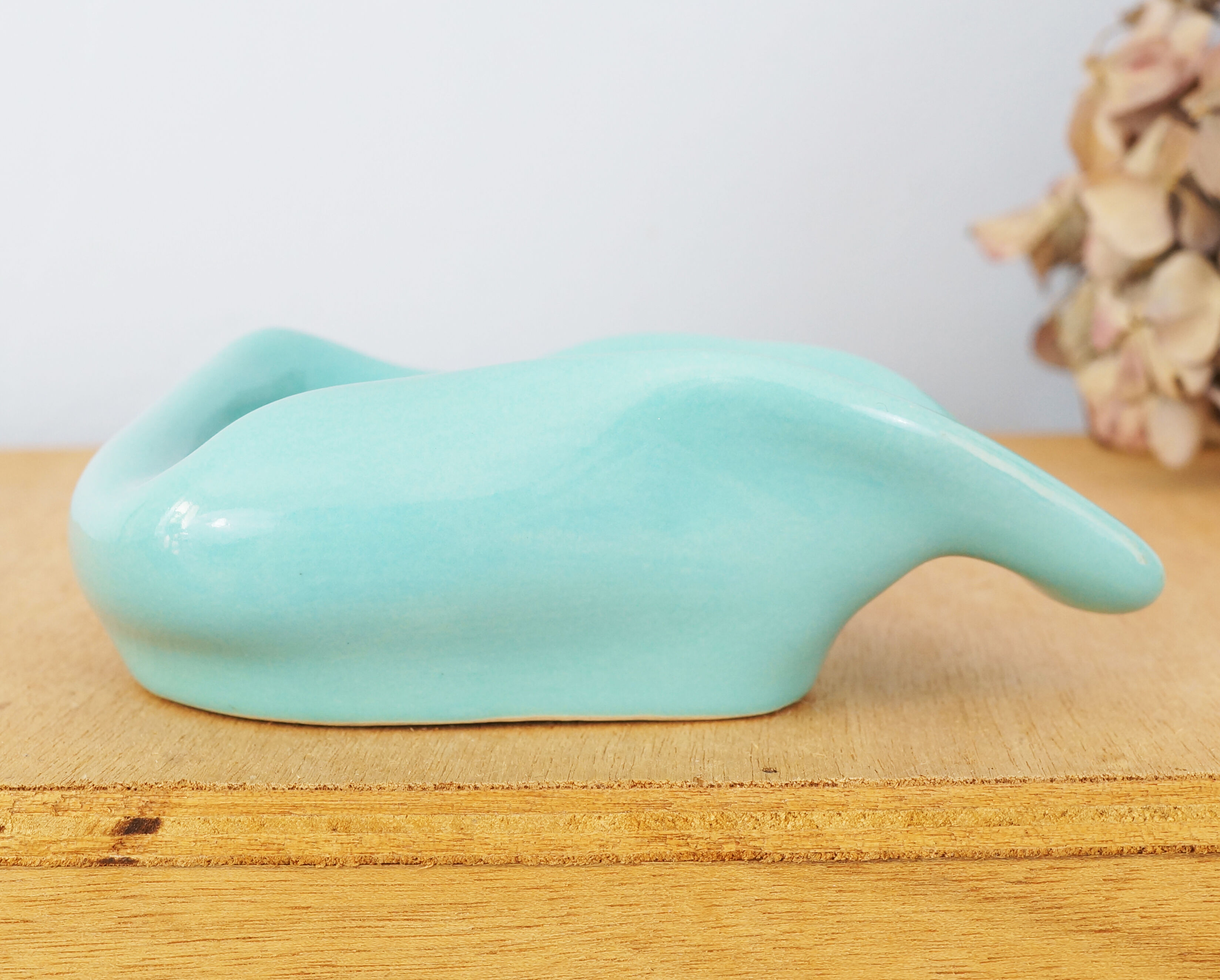 Vintage ashtray in earthenware, organic form