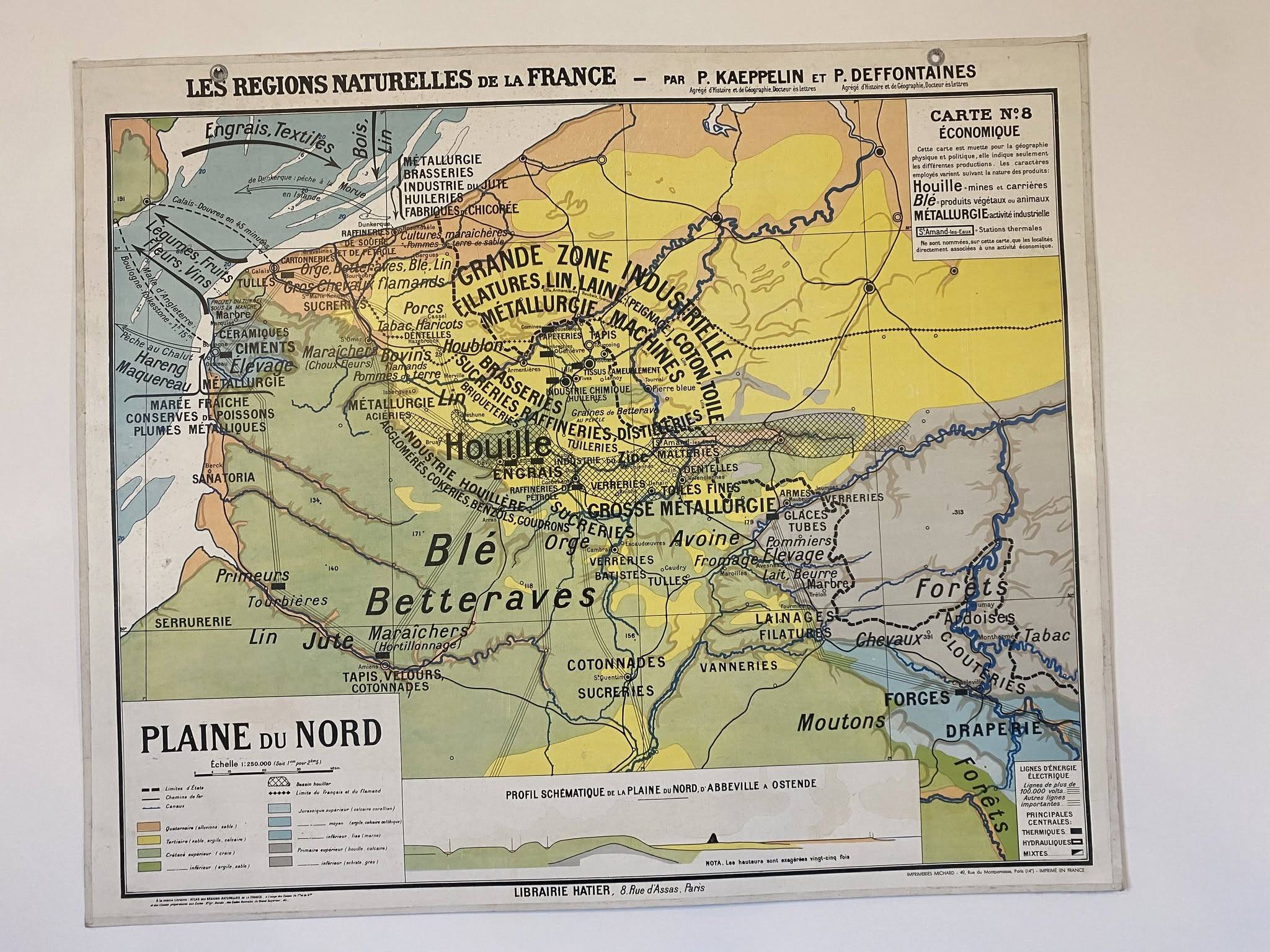 School map: The natural regions of France