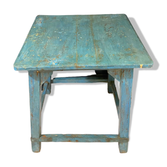 Small blue wooden table