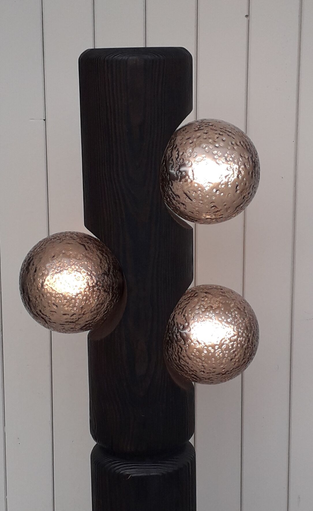 Lampadaire en bois de Temde Leuchten 1970