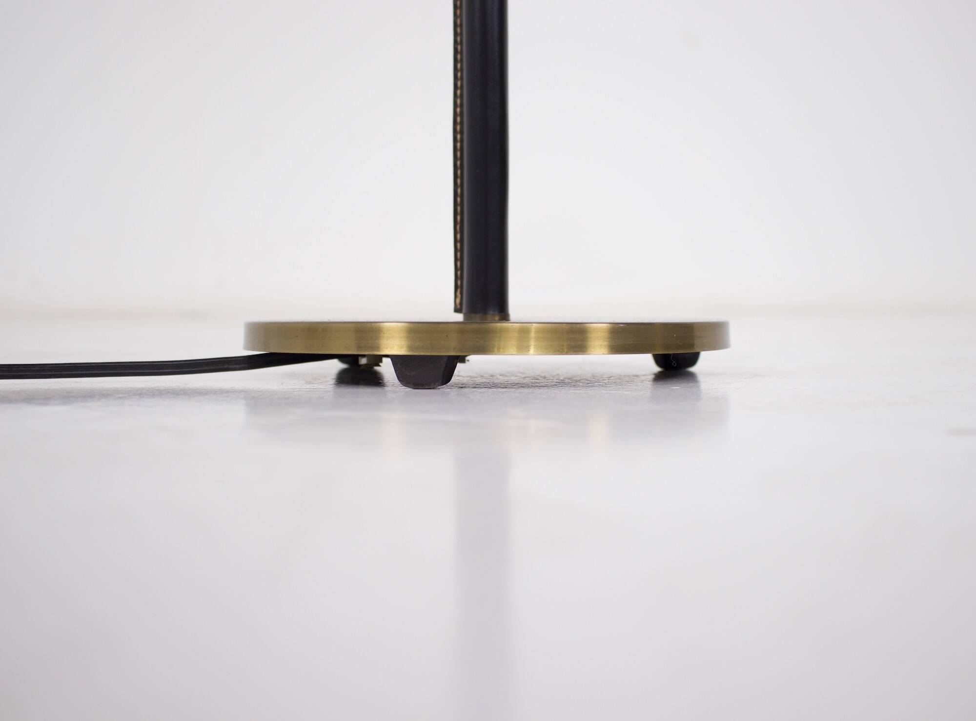 Leather-covered floor lamp, K & L Belysning Sweden.