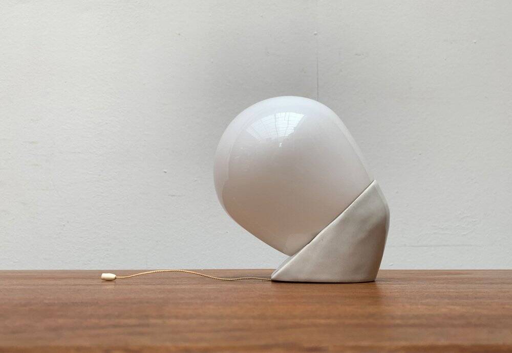 Applique murale allemande du milieu du siècle en verre et céramique par Wilhelm Wagenfeld pour Lindner