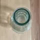 Small ribbed glass soliflore vase in vintage style