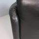 Vico Magistretti Maralunga Black Leather Lounge Chair for Cassina, 1980s