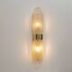 Pair of "Graniglia" Murano Glass and Brass Leaf Sconces