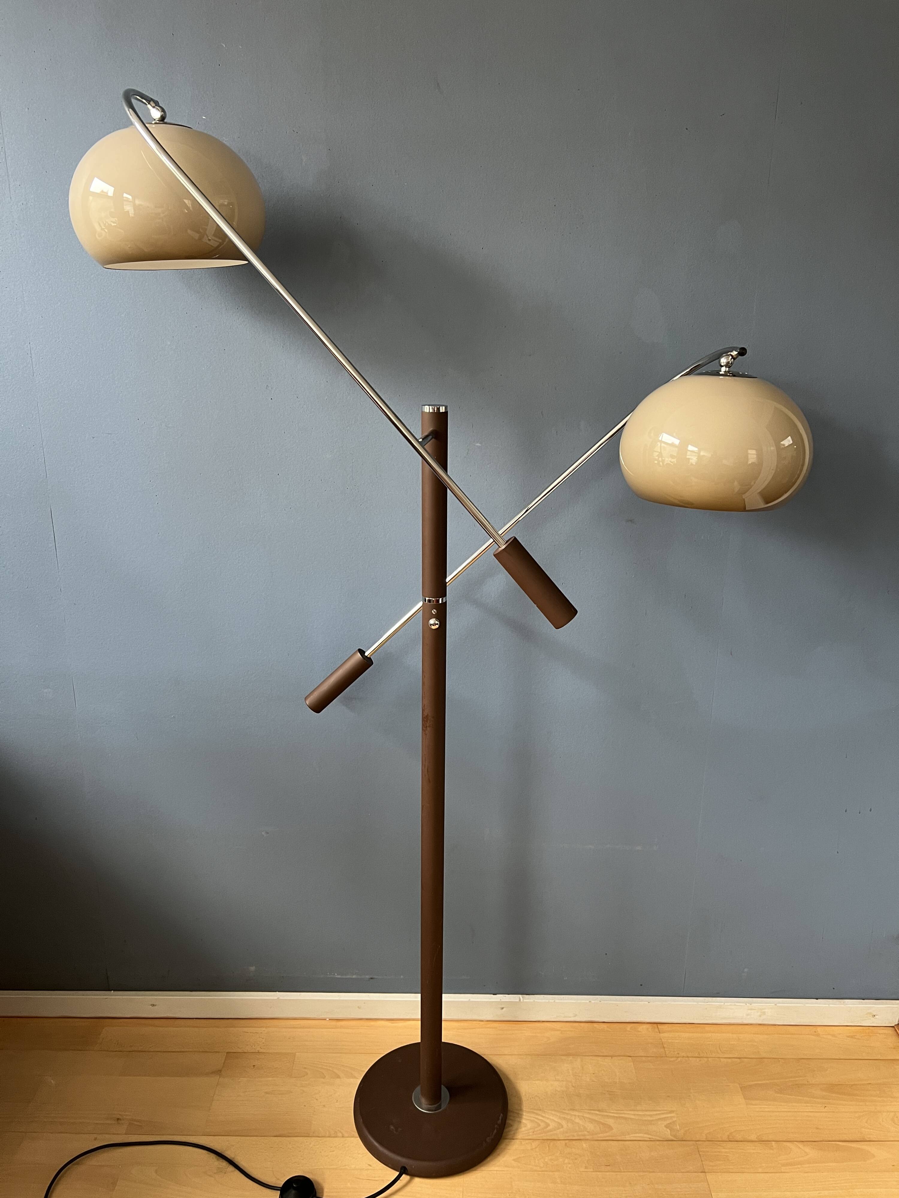 Vintage dijkstra mushroom swing arm space age floor lamp