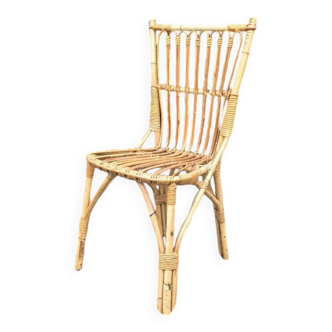 Chaise en rotin 1960