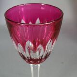 Baccarat: 1 lined crystal wine glass with high leg, 19 cm. 7 available B794
