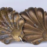 Appliques murales suédoises conçues par a.W. Borgh, coquillages de Jonkoping, Scandinavie