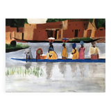 Gouache on paper "African Boat"