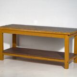 Antique long table with lower shelf (c.1920) #17