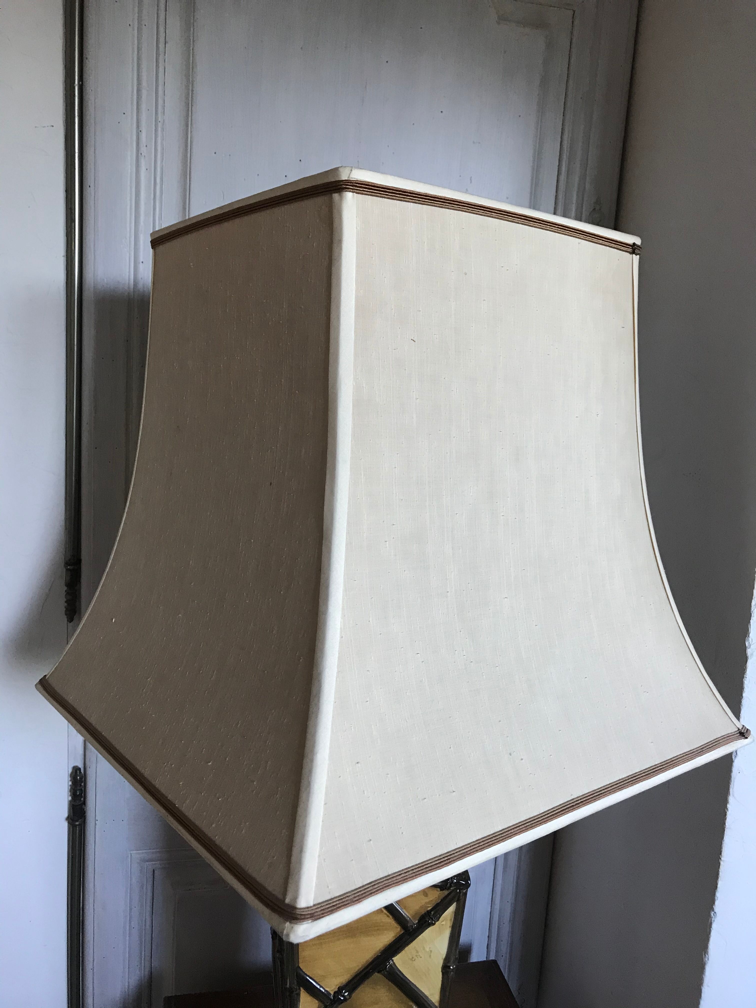Vintage ceramic lamp bamboo style