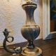Lampe de table vintage en onyx et laiton, Italie