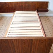 Danish rosewood floating bed from Sannemans Møbelfabrik, 1960s
