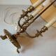 Desk lamp 3 fires style hot water bottle brass and bronze lion's paw deco office living room