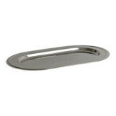 Small antique tray made of lightweight metal.