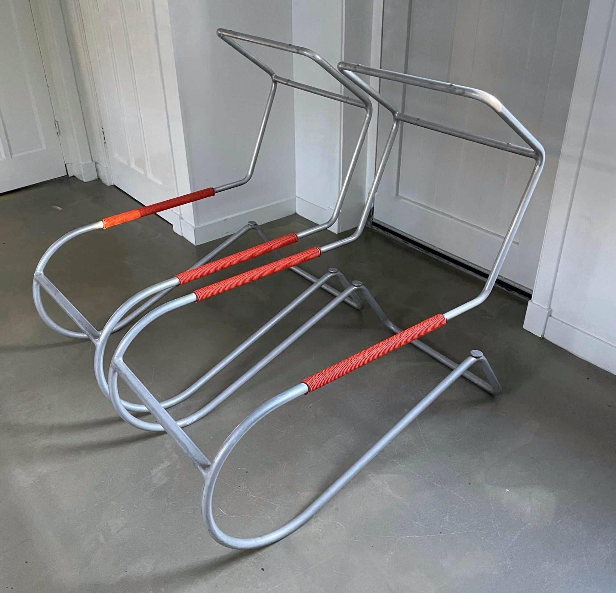 Set of midcentury 'Lido' sun lounge chairs, design Battista and Gino Giudici