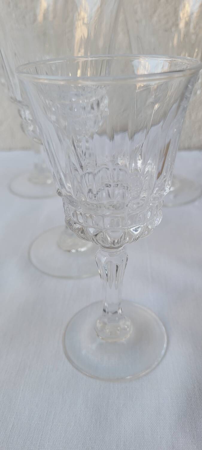 Set of 20 70's stemmed glasses