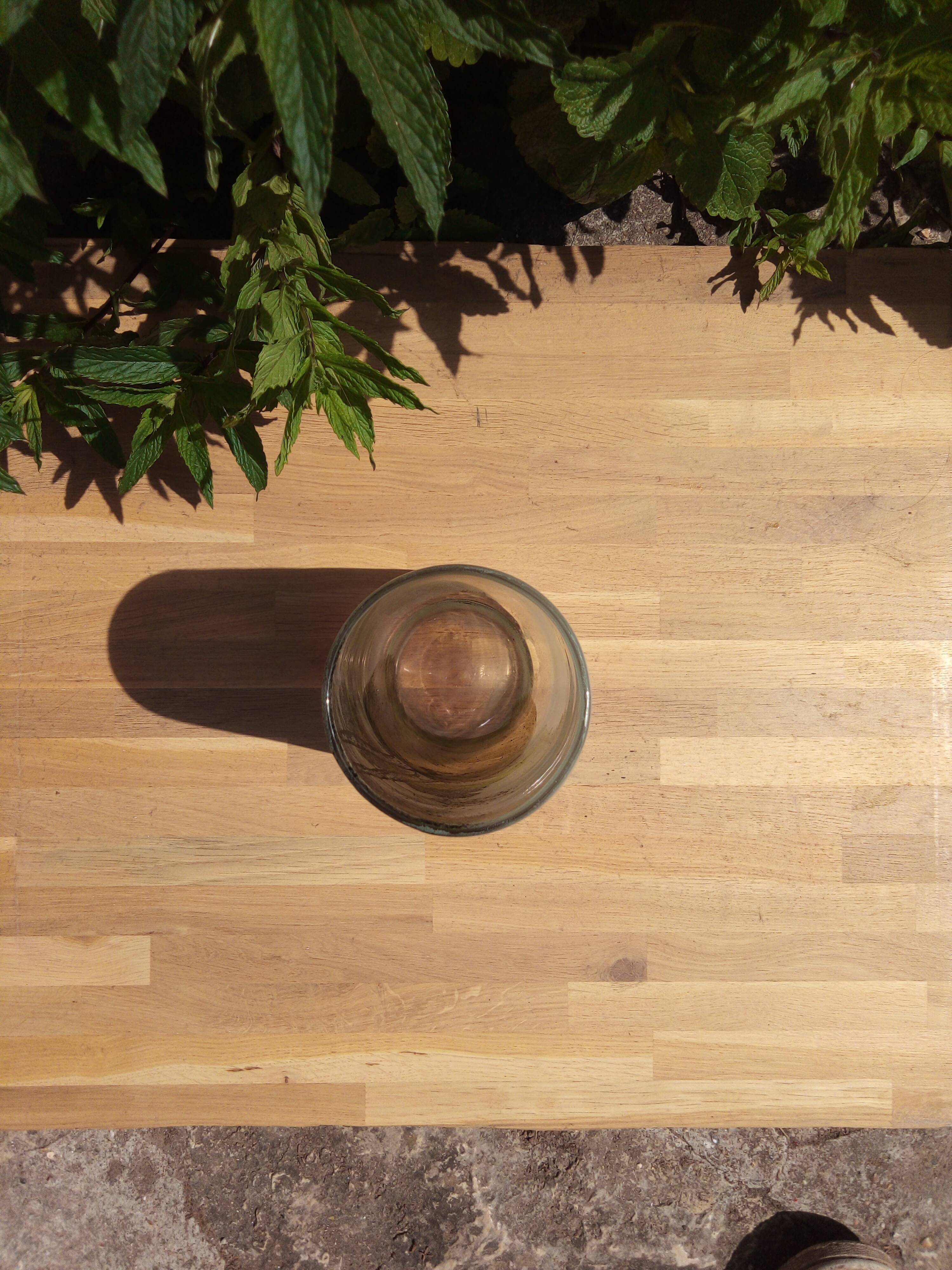 Glass vase signed Joma