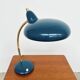 Adjustable table lamp — Duck blue and gold metal — 1960s